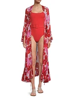 Summer Reverie Arna Floral Georgette Kaftan Dress