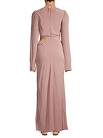 Summer Reverie Chloe Crêpe De Chine Cut-Out Maxi Dress