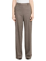 Wool-Cashmere Pleated Trousers