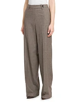 Wool-Cashmere Pleated Trousers