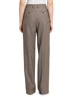 Wool-Cashmere Pleated Trousers