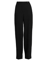 Crepe Wide-Leg Trousers