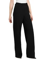 Crepe Wide-Leg Trousers