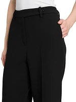 Crepe Wide-Leg Trousers