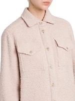 Alpaca-Blend Bouclé Shirt Jacket