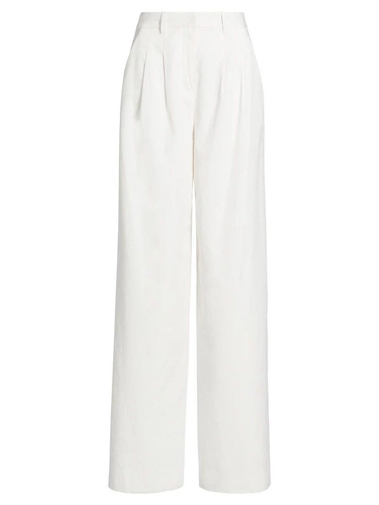 Juliana Cotton-Blend Wide-Leg Pants