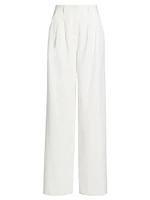 Juliana Cotton-Blend Wide-Leg Pants