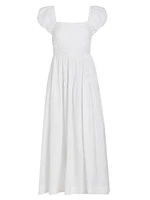 Katherina Smocked Cotton Midi-Dress