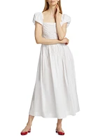 Katherina Smocked Cotton Midi-Dress