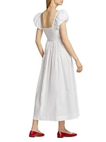 Katherina Smocked Cotton Midi-Dress