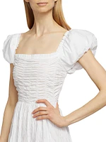 Katherina Smocked Cotton Midi-Dress