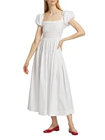 Katherina Smocked Cotton Midi-Dress