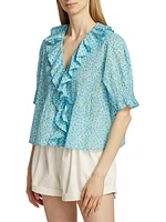 Henri Ruffle Floral Blouse