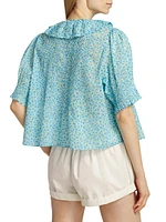 Henri Ruffle Floral Blouse