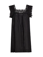 Almadia Lace-Detailed Shift Dress