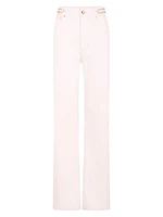 Embellished Mid-Rise Slim Jeans