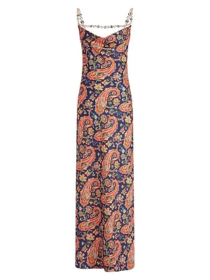 Paisley Sleeveless Maxi Dress