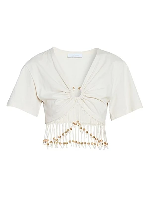 Ring-Insert & Beaded Fringe Top