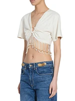 Ring-Insert & Beaded Fringe Top