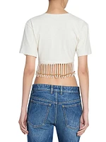 Ring-Insert & Beaded Fringe Top