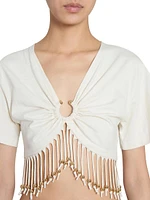 Ring-Insert & Beaded Fringe Top