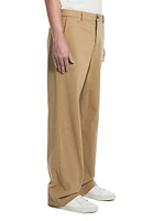 Stretch-Cotton Wide-Leg Chino Pants