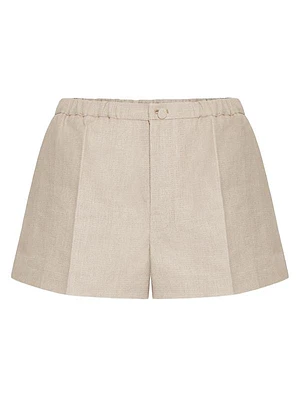 Linen Canvas Bermuda Shorts