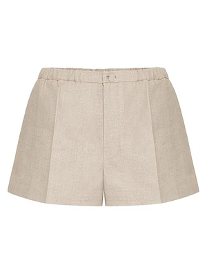 Linen Canvas Bermuda Shorts