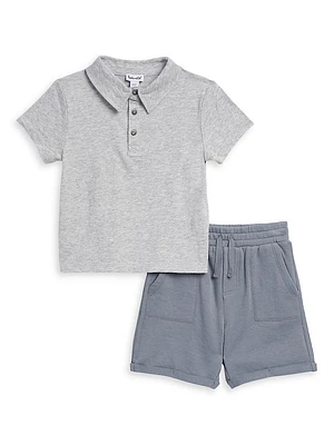 Baby Boy's & Little Polo Shirt Shorts Set