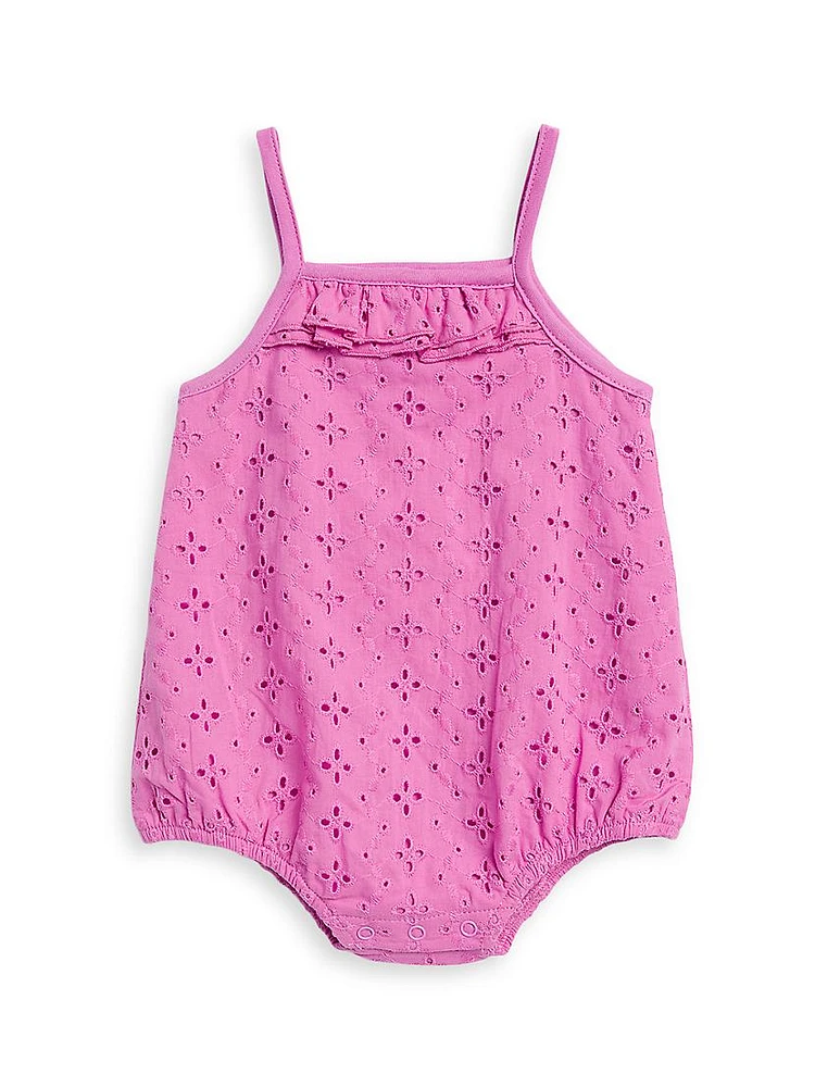 Baby Girl's Eyelet Bubble Romper