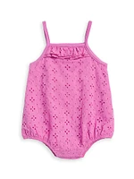 Baby Girl's Eyelet Bubble Romper