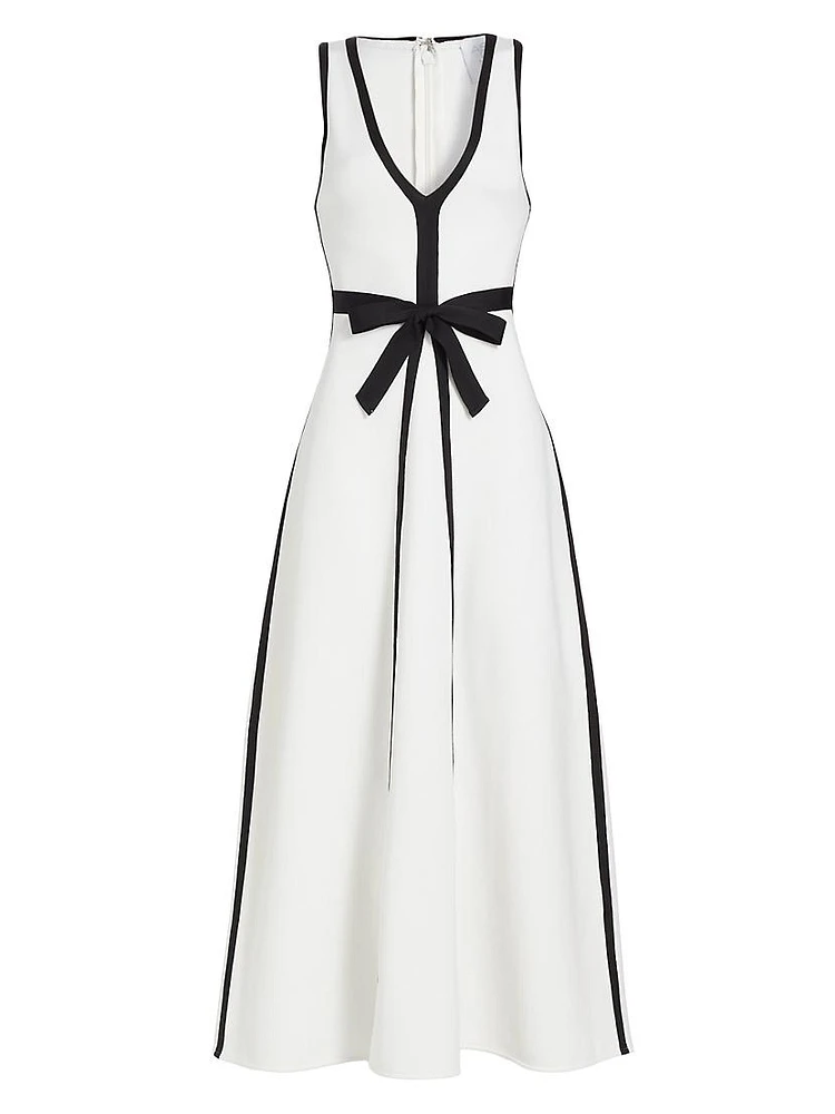 Kari A-Line Bow Midi-Dress