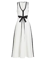 Kari A-Line Bow Midi-Dress