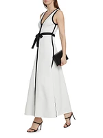 Kari A-Line Bow Midi-Dress