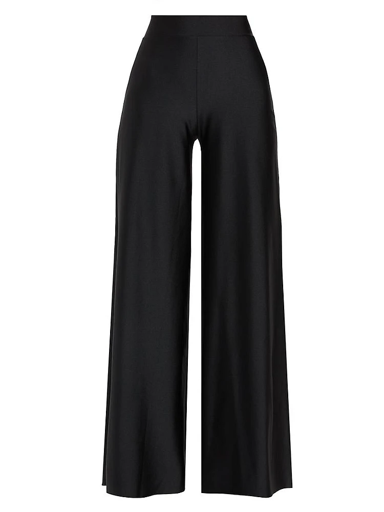 Skyla Wide-Leg Satin Pants