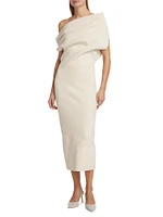 Debra Cotton Boucle Midi-Dress