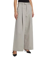 Alan Waterproof Cotton Wide-Leg Pants