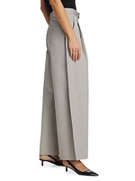 Alan Waterproof Cotton Wide-Leg Pants