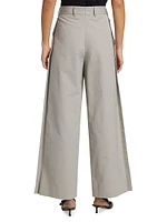 Alan Waterproof Cotton Wide-Leg Pants