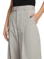 Alan Waterproof Cotton Wide-Leg Pants