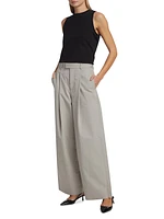 Alan Waterproof Cotton Wide-Leg Pants