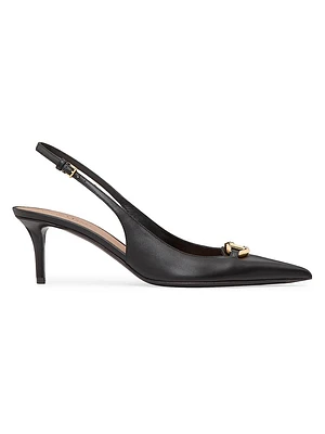 Bold Edition VLogo Calfskin Slingback Pumps 60MM