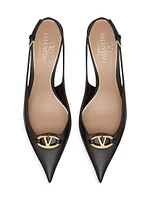 Bold Edition VLogo Calfskin Slingback Pumps 60MM