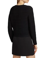 Pointelle Textured Knit Jacket