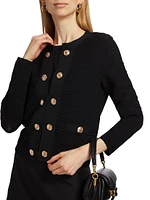 Pointelle Textured Knit Jacket