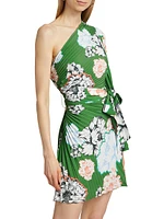 Linden Petals Bloom One-Shoulder Dress