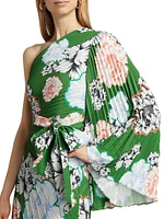 Linden Petals Bloom One-Shoulder Dress