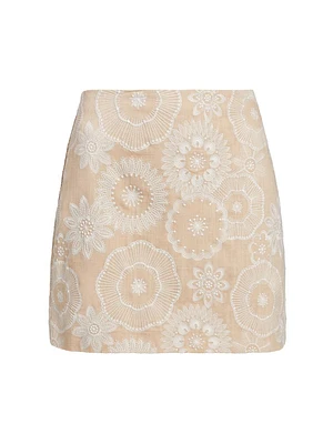 Embroidered Miniskirt