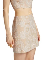 Embroidered Miniskirt