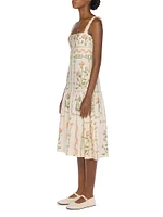 Alma Nispero Oasis Cotton Midi-Dress